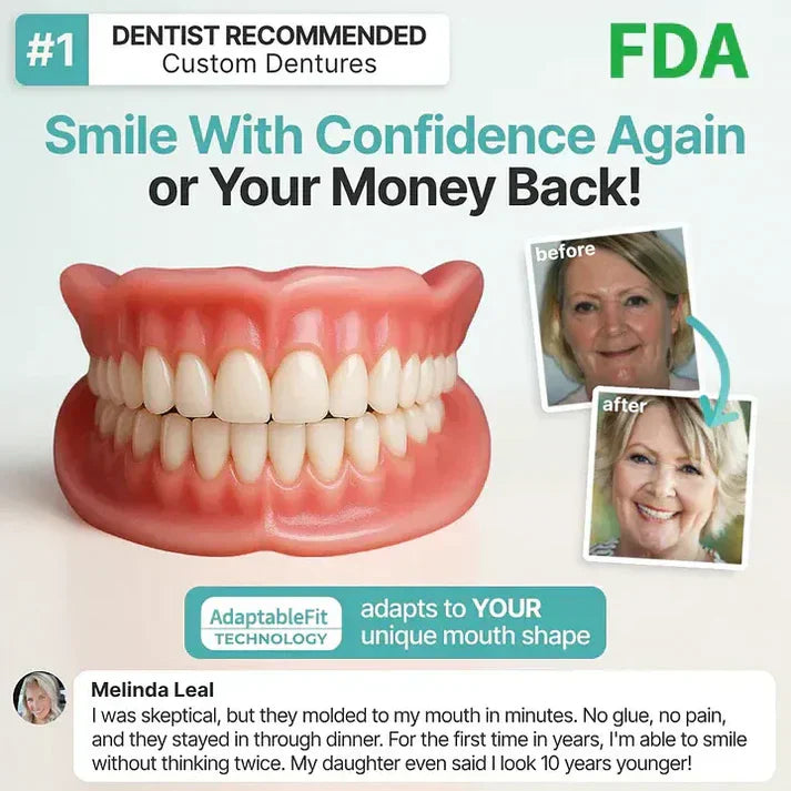 🔥Ends Today: 79% OFF! ⏰DarkFairy™ Medical Full Denture with Strong Suctiond Custom-Fit Full Functional Dentures🦷