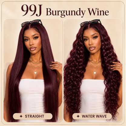13x4 Pre-Cut Lace Beach-Ready 2-In-1 Straight To Water Wave Glueless 100% Human Hair Wig